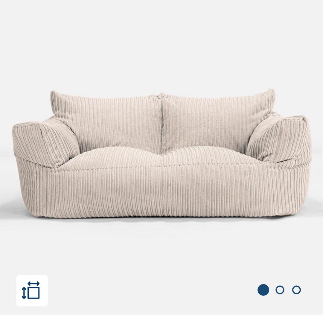 ラウンジパグ　Lounge pug 2人用ビーズソファー　コーデュロイ LoungePug 2人掛けアルバートビーズソファ-クラシックコーデュロイ黒