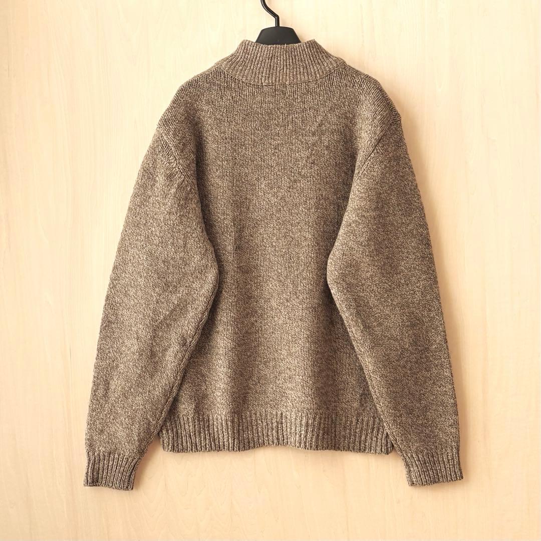 エルエルビーン ラムウール ハーフボタンニット ハイネック メランジ