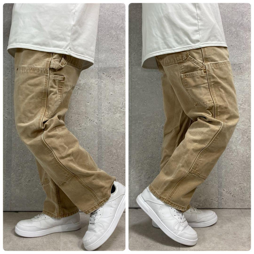 カーハート ダブルニー ブラウン ダック地 ペインターパンツ 古着W34