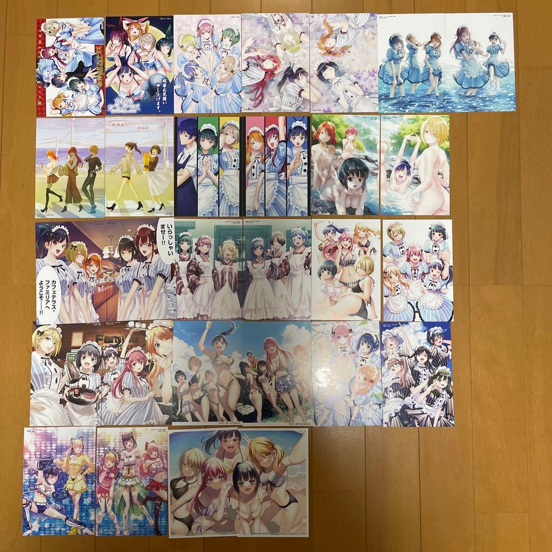 全29枚 女神のカフェテラス ポストカード 1~14巻 クリスマス 残暑