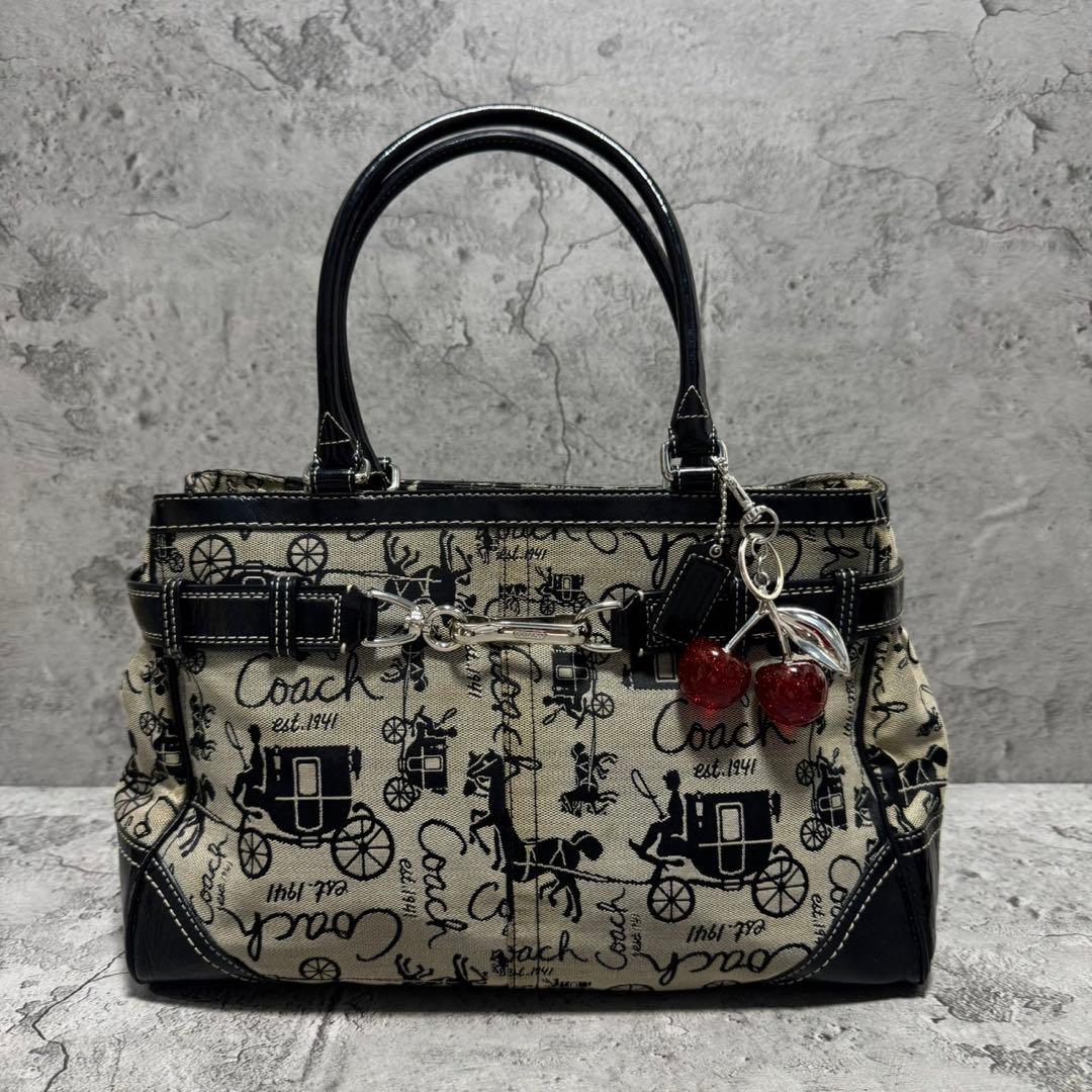 COACH Y2K Horse Carriage Boston Bag - メルカリ