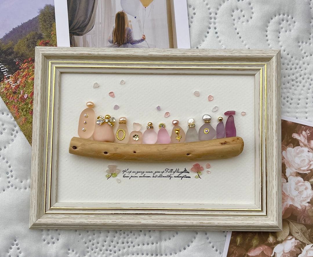 シーグラスアート 【花のパフューム❁⃘】 - メルカリ