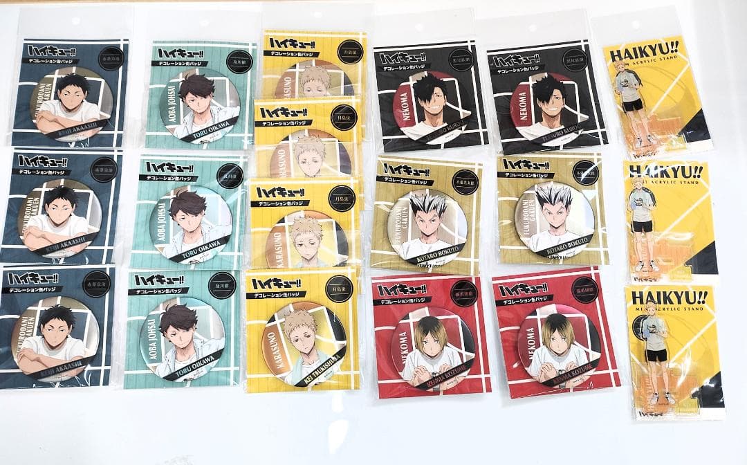 新品未開封　ハイキュー!! デコレーション缶バッジ ＆ 縁日アクスタ セット ハイキュー!!購買部2020｜ハイキュー!!縁日 商品情報