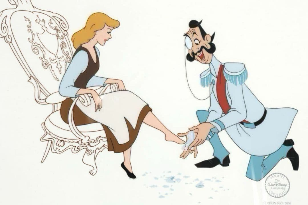 アニメ作品 シンデレラ セリセル 額装 セル画 認証表記有