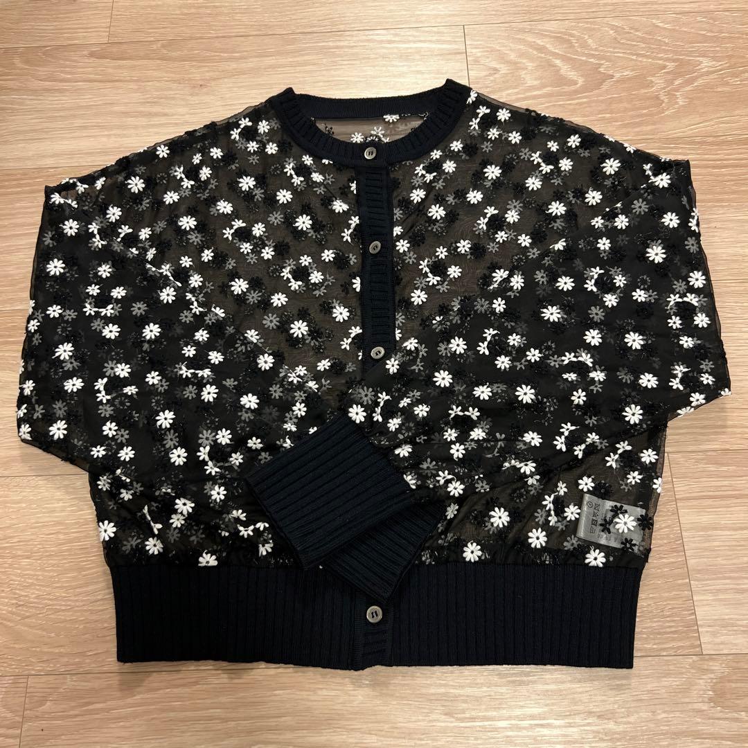 TREFLE+1 マーガレットカーディガンブラック