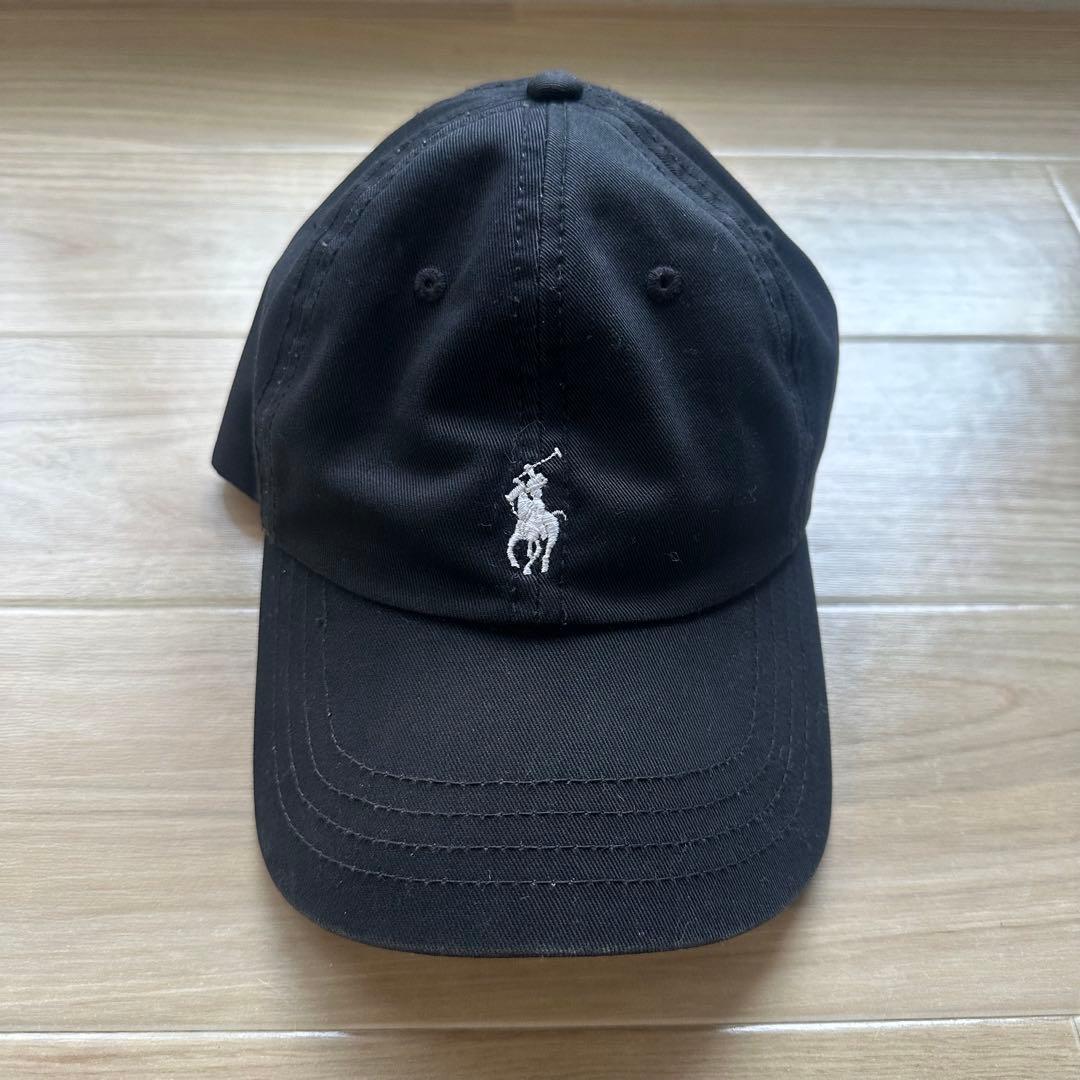 Polo Ralph Lauren ブラック キャップ 革ベルト - メルカリ