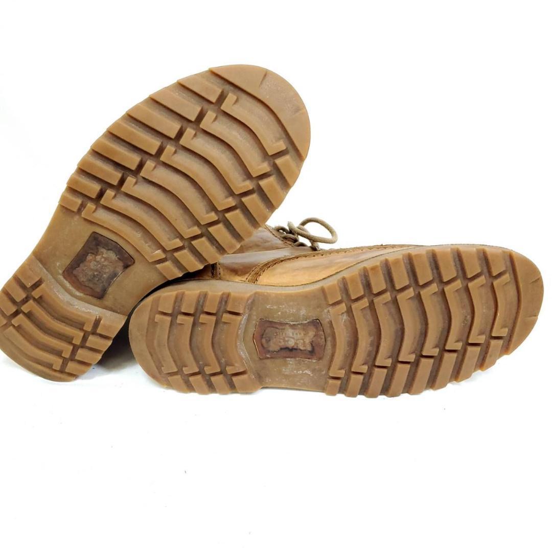 アグ　激レア　オールレザー　レースアップブーツ　27.5cm　ブラウン