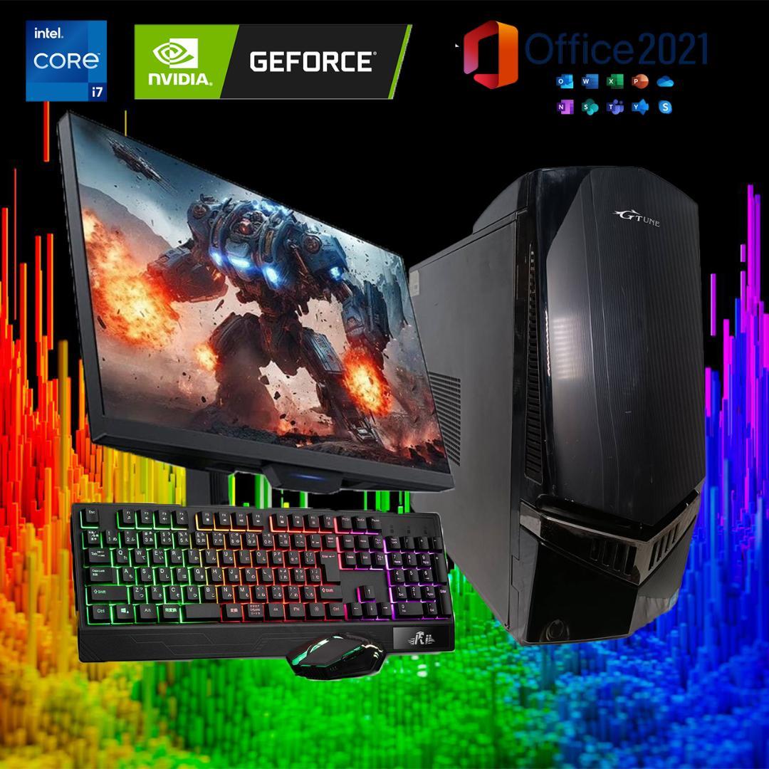 激安ゲーミングPCフルセット】i7 GTX MS Office G-tune - メルカリ