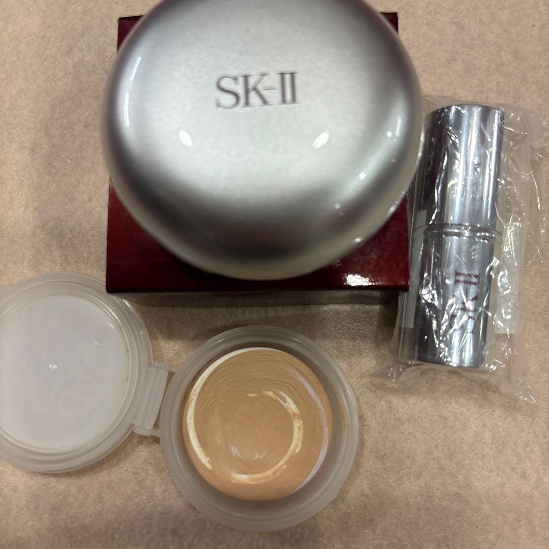 中古品SK-II ファンデーション420 ケース&ブラシセット