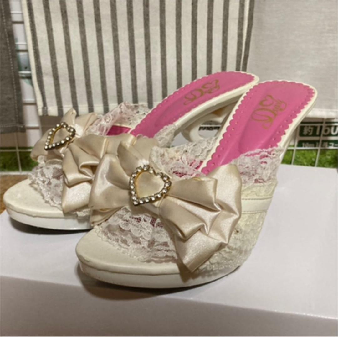 夢展望 ハートヒール サンダル ミュール - メルカリ