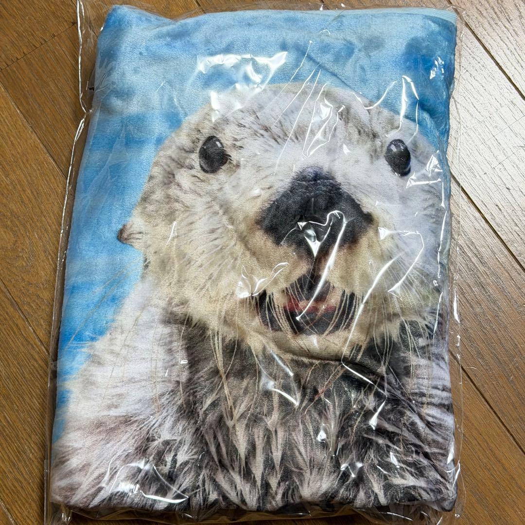 鳥羽水族館 ラッコ ブランケット ラッコ飼育40周年記念BOOK「メモリアルセット」に付属するブランケット