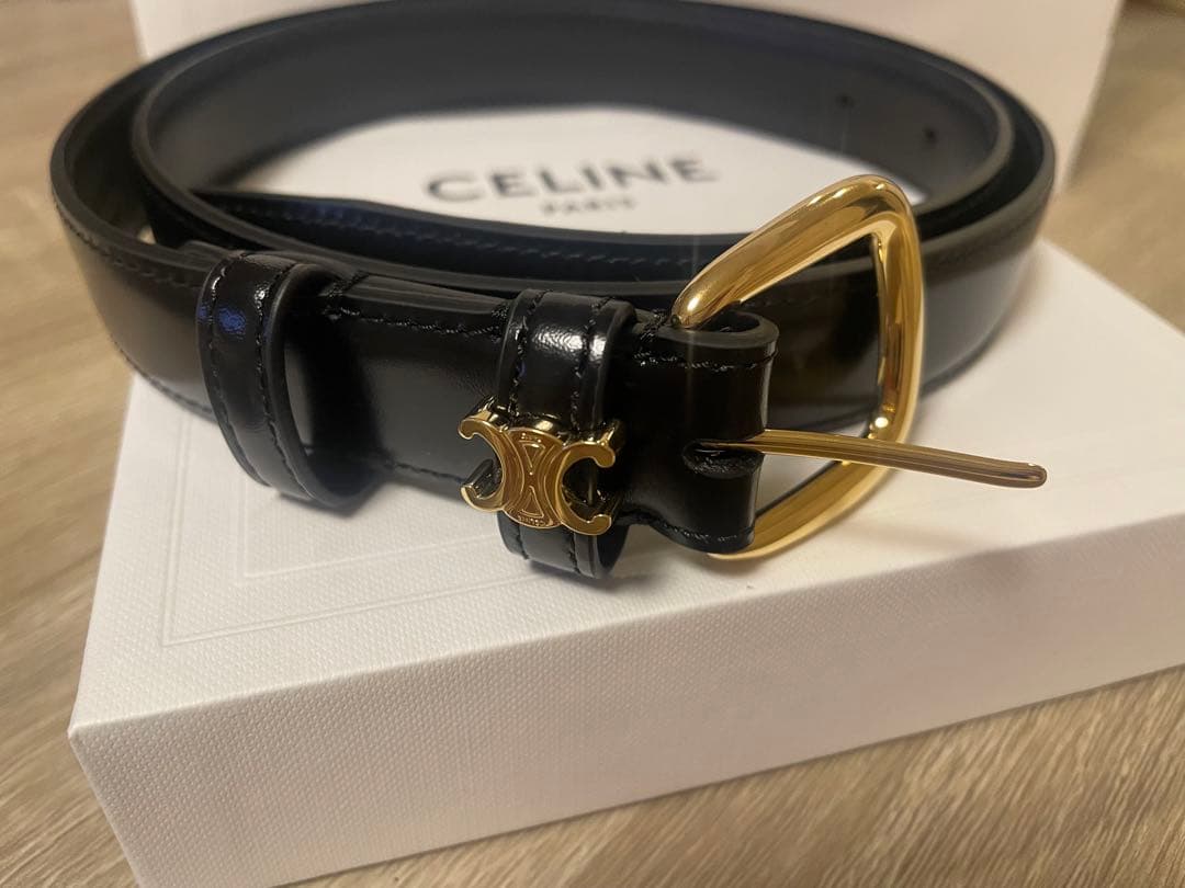 ⭐︎美品⭐︎CELINEミディアム25MMヴィヴィエンヌベルト ブラック