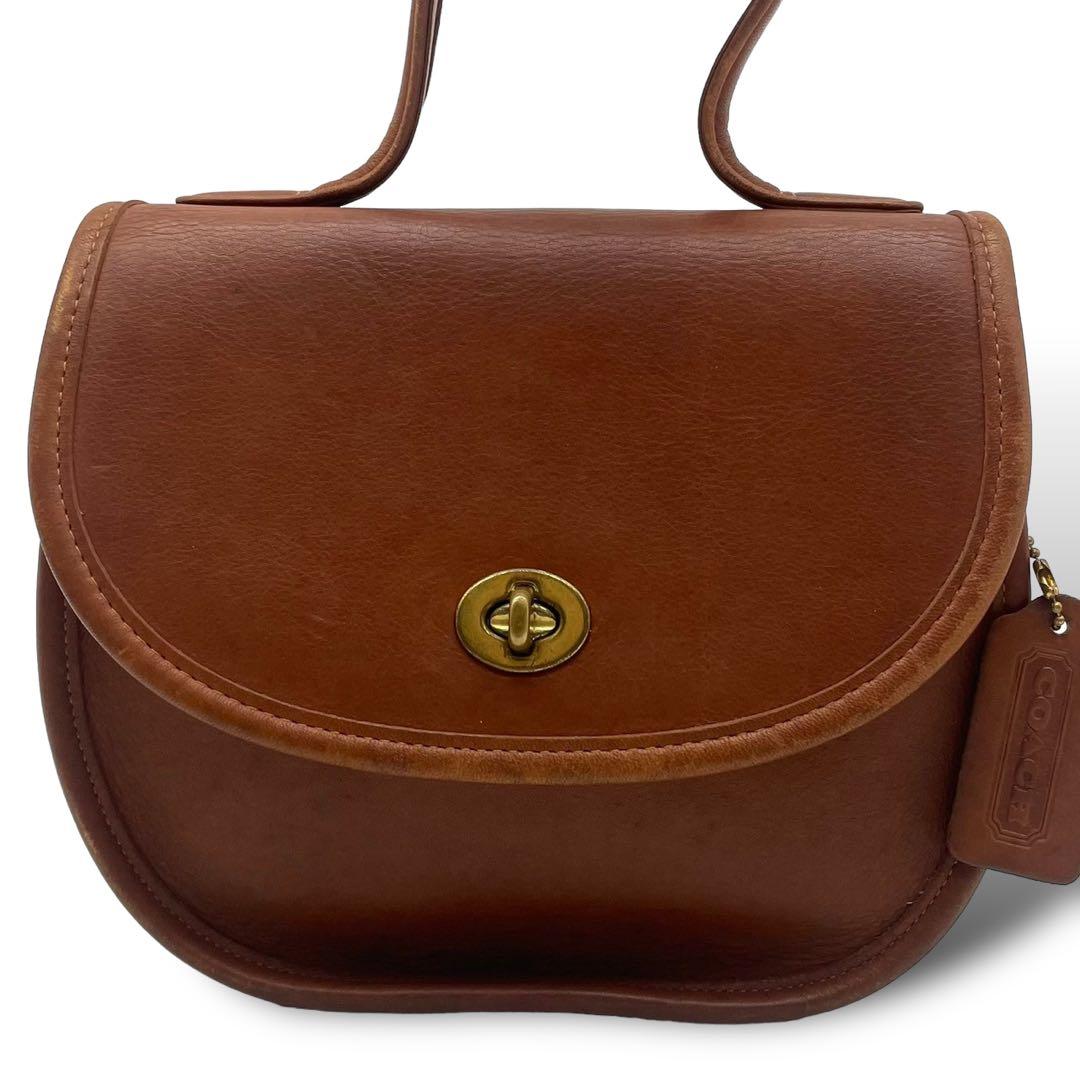 希少 オールドコーチ ショルダーバッグ ターンロック レザー 美品 USA