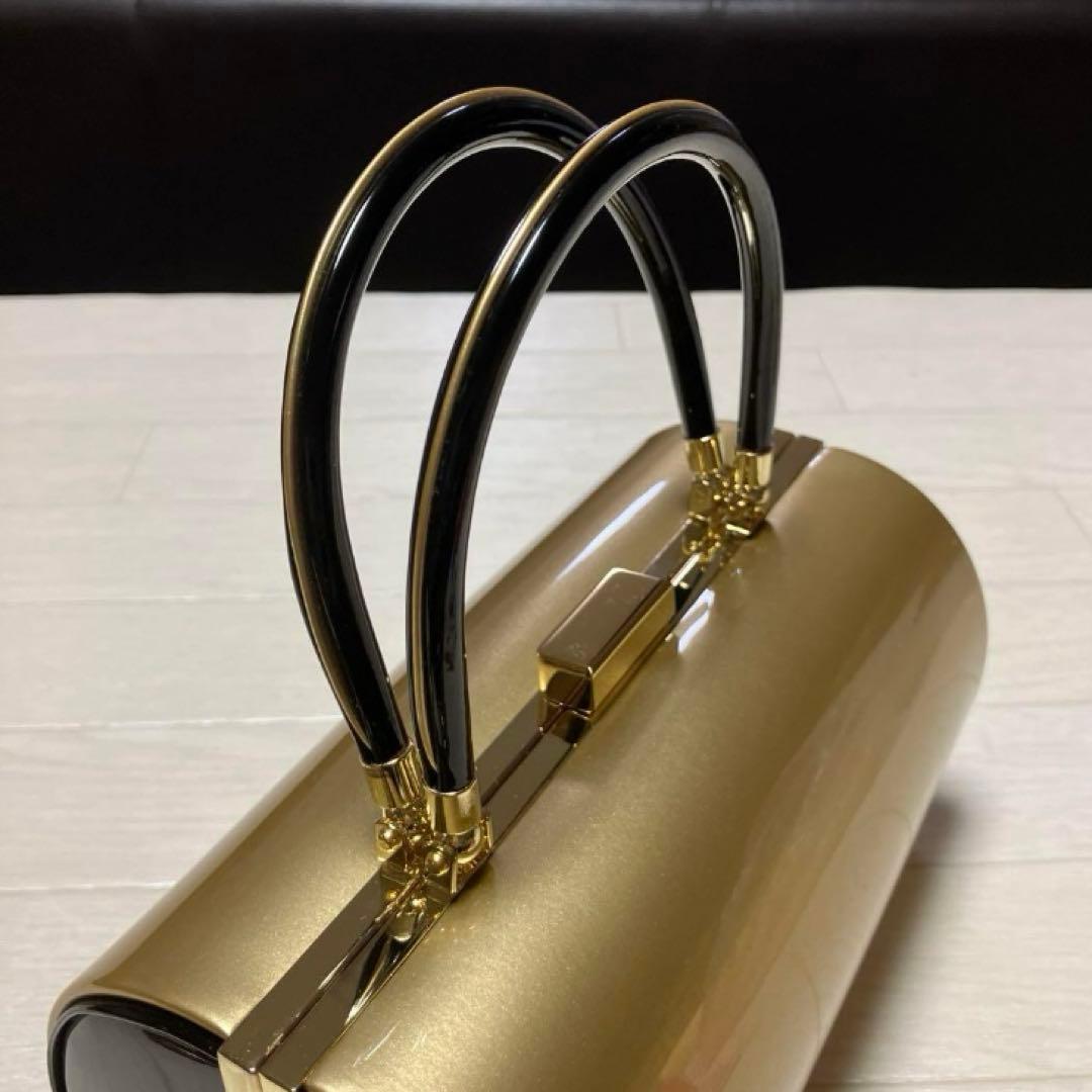 《美品》草履バッグセット　ゴールド　ブラック