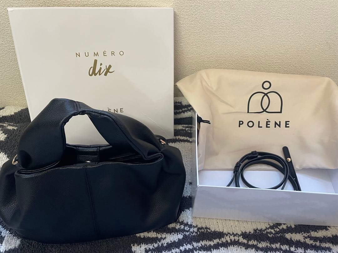 POLÈNE NUMERO dix ブラック ショルダーバッグ Polène | バッグ - Numéro Dix - ブラック スムース