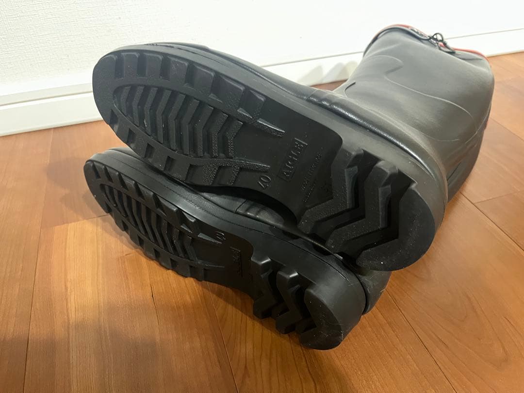 美品 AIGLE エーグル レインブーツ 長靴 25.0cm 黒 フランス製