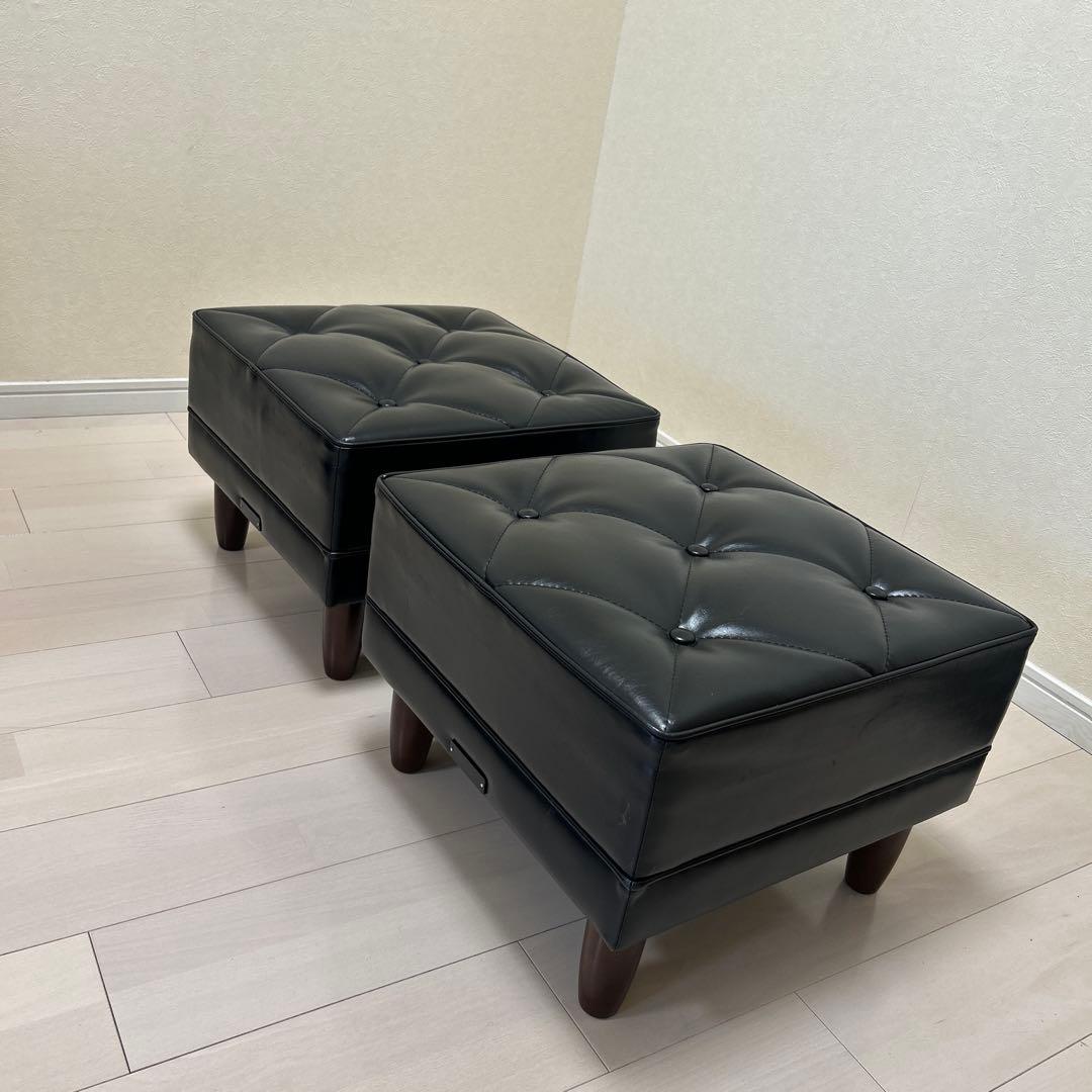 カリモク　60 オットマン ブラック　2個セット ※3月28日(金)に発送します カリモク60 オットマン・ブラックブラック | D&DEPARTMENT