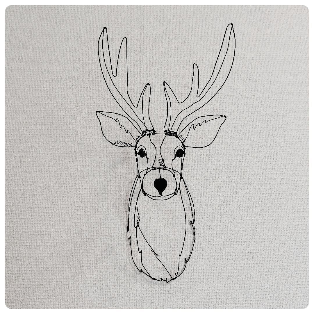 ワイヤーアート　ワイヤークラフト　鹿さん 204c9526fe436a8b31df9008dbbe86