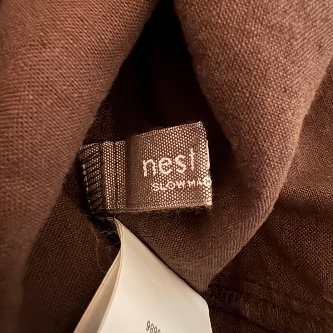 nest Robe ネストローブ ブラウン セーラー襟 長袖シャツ ブラウス