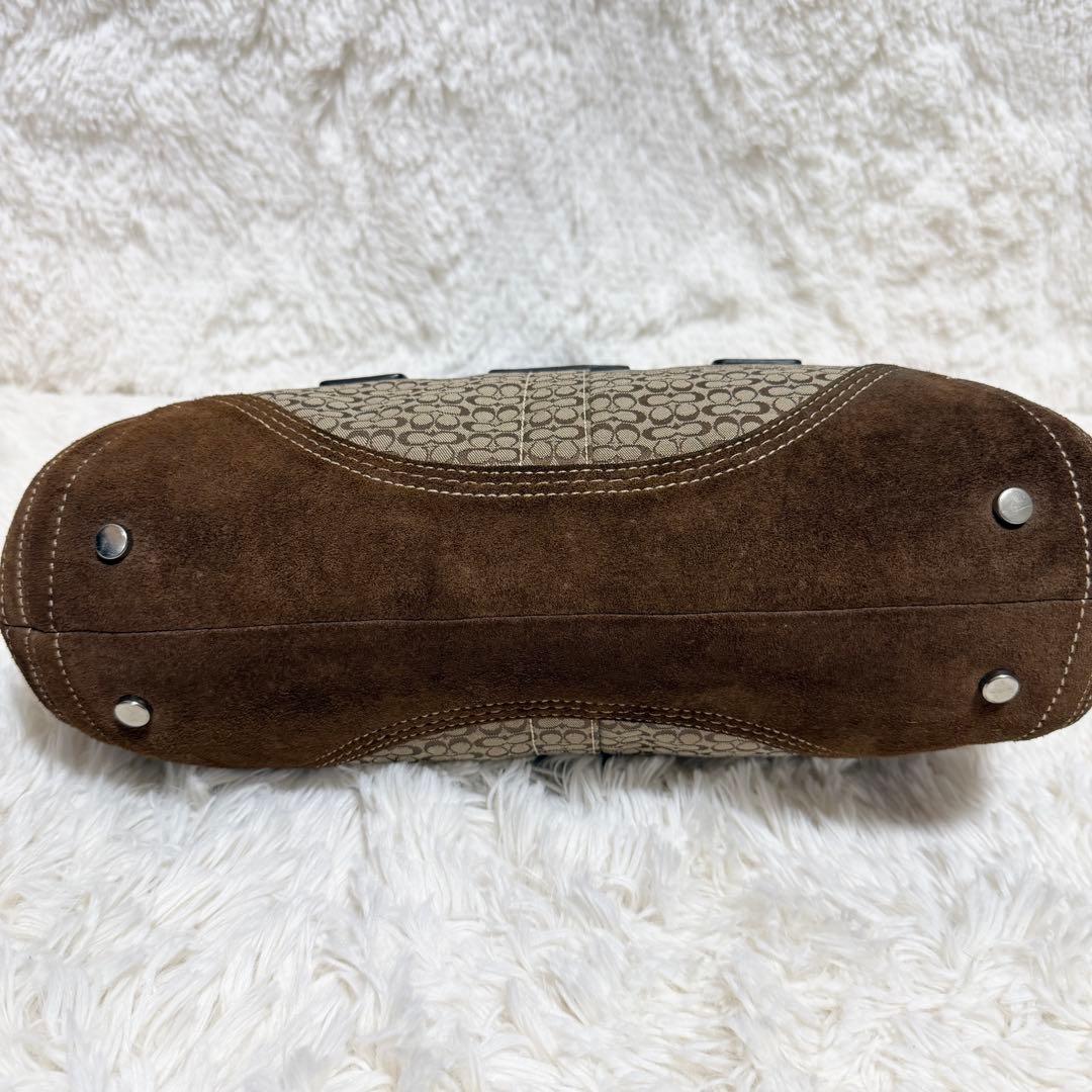 coach ソーホー スエード ハンドバッグ ミング シグネチャー - メルカリ