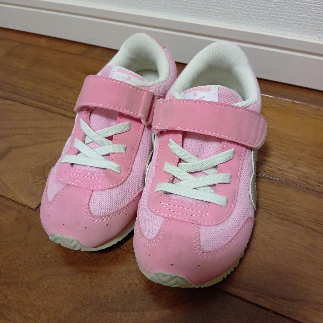 ミキハウス×ミズノ コラボ スニーカー 17cm ピンク - メルカリ