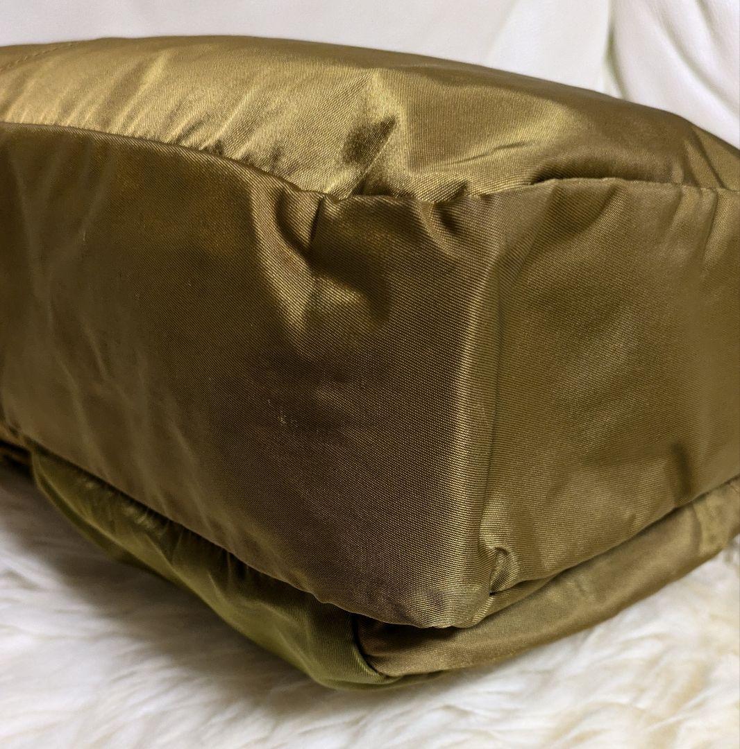 レア】Felisi フェリージ 大きめビジネスバッグ カーキ2色使い