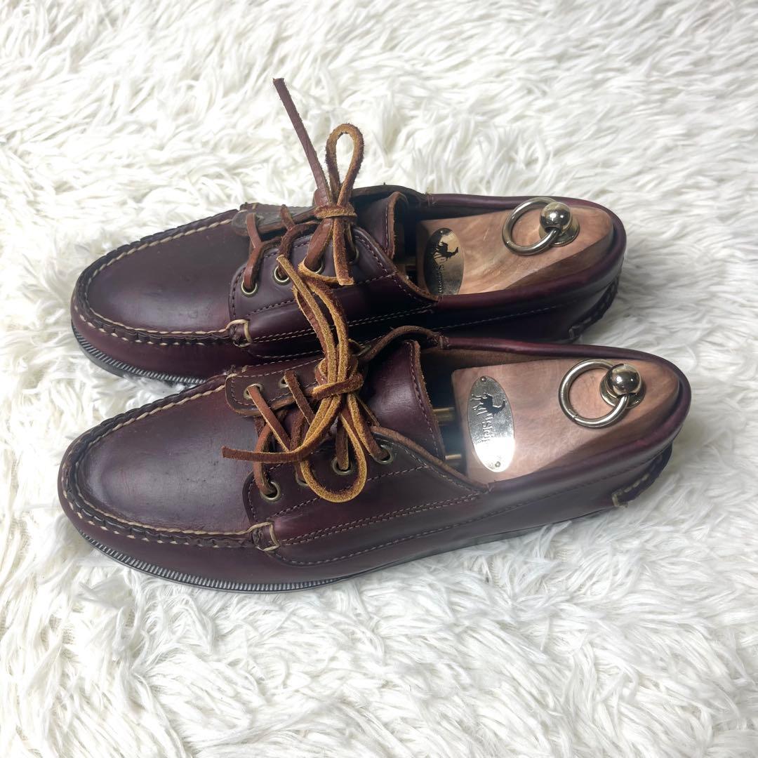 【美品】 USA製 ランコート デッキシューズ 26.0cm モカシン 本革