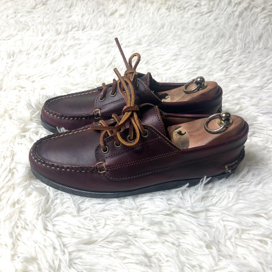 【美品】 USA製 ランコート デッキシューズ 26.0cm モカシン 本革