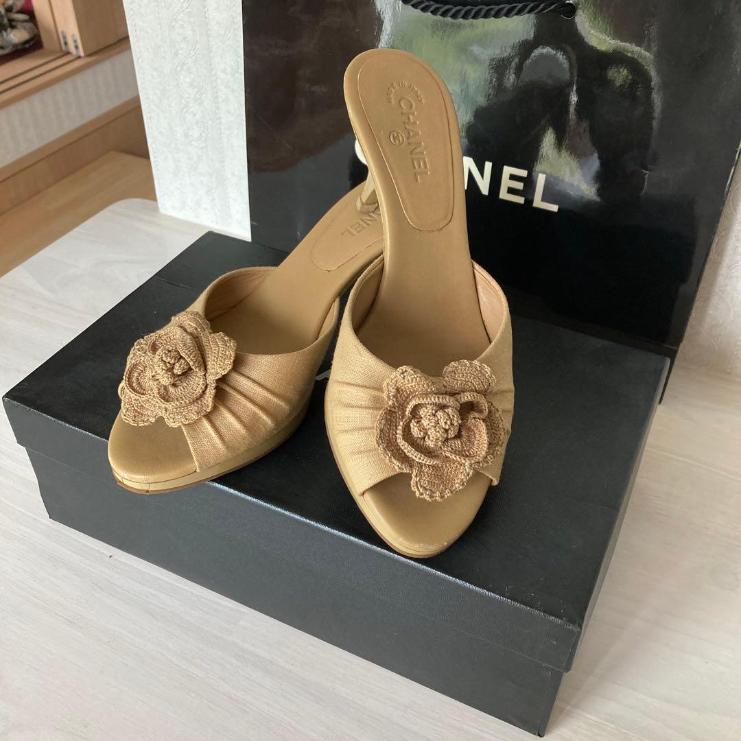 専用です！ シャネル ミュールー カメリア ココマーク6 デパート購入