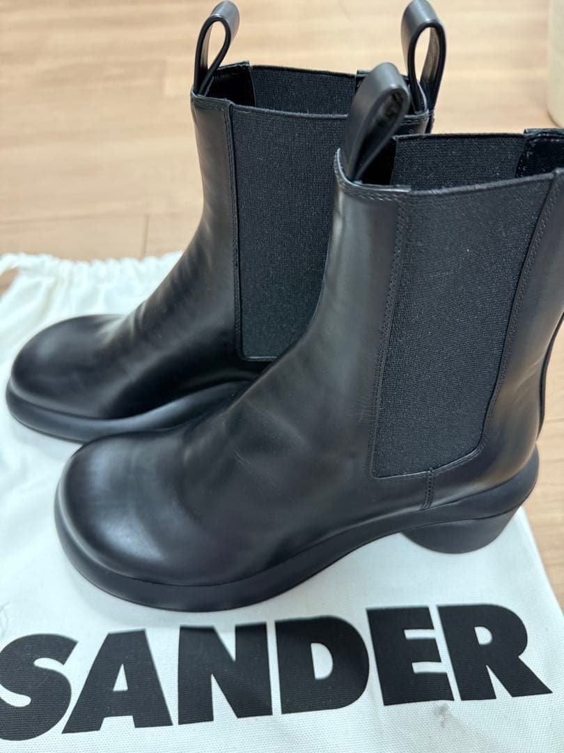 JIL SANDER ジルサンダー グロスレザー チェルシーブーツの通販はau