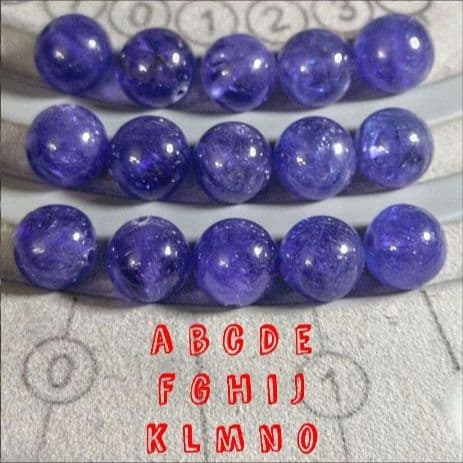 ロイヤルオークション】ジュエリークラスタンザナイト9.2ミリビーズK