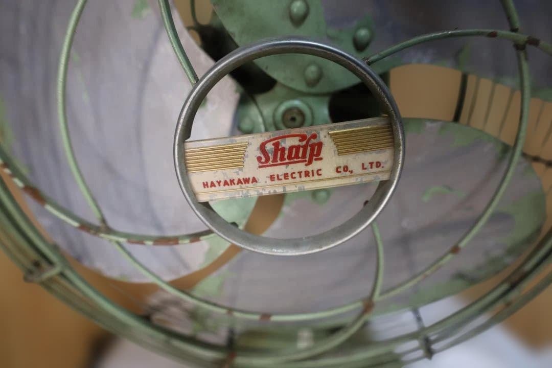 レトロ 卓上扇風機 日本電気製 緑色