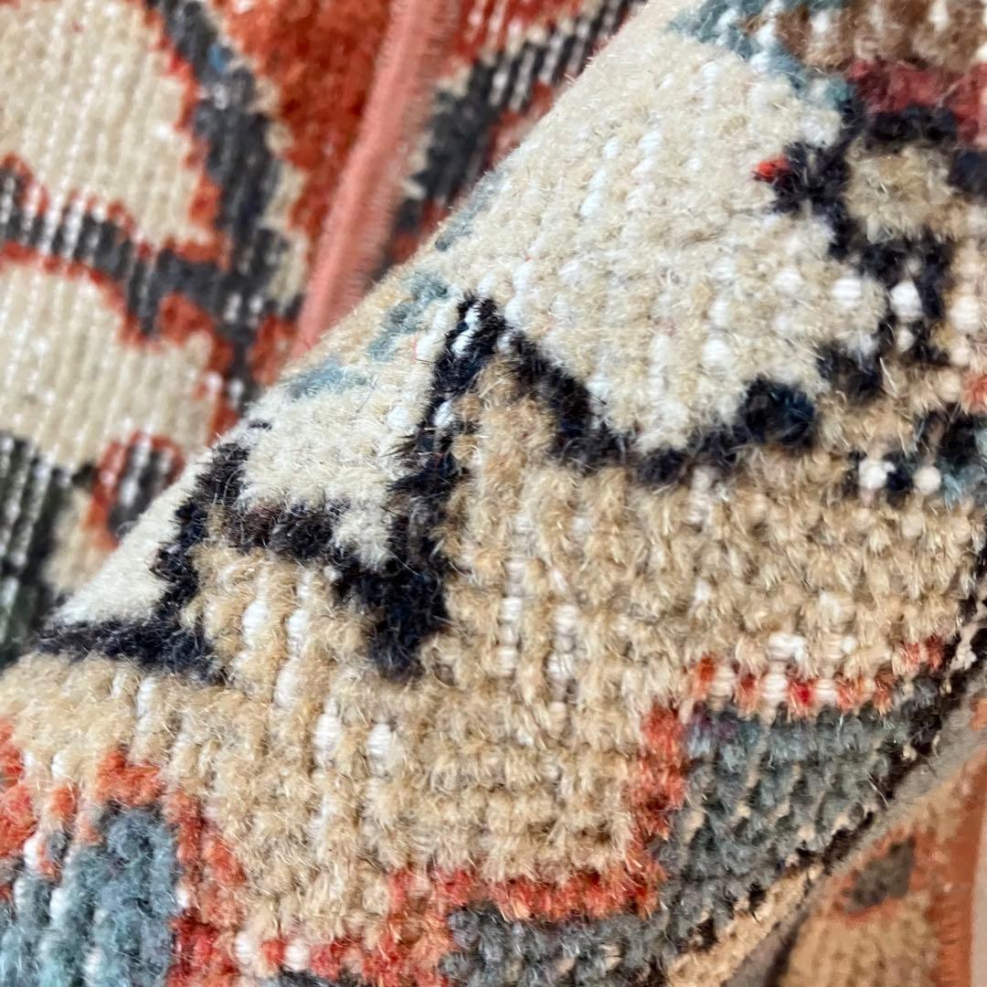 オレンジ✳︎65×187 ブルー パッチワークランナー トルコヴィンテージラグ