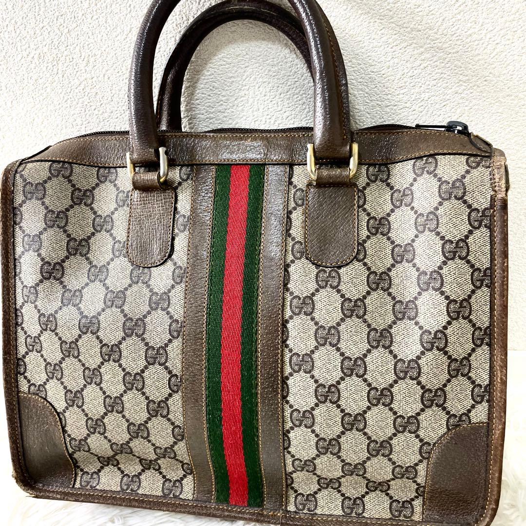 グッチ　GUCCI ハンドバッグ　シェリーライン　レディース 手提げ　ブラウン系 GUCCI（グッチ） （美品）グッチ シェリー トートバッグ GGクリスタル