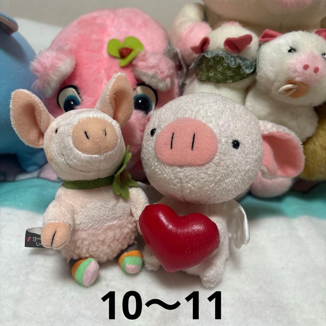ブタ ぬいぐるみ＆マスコット 17こ まとめ売り バラ売り不可 中古品 ②