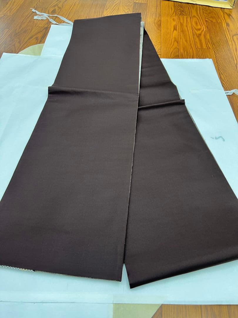 正絹 6通袋帯 荒波 鹿の子織り出し