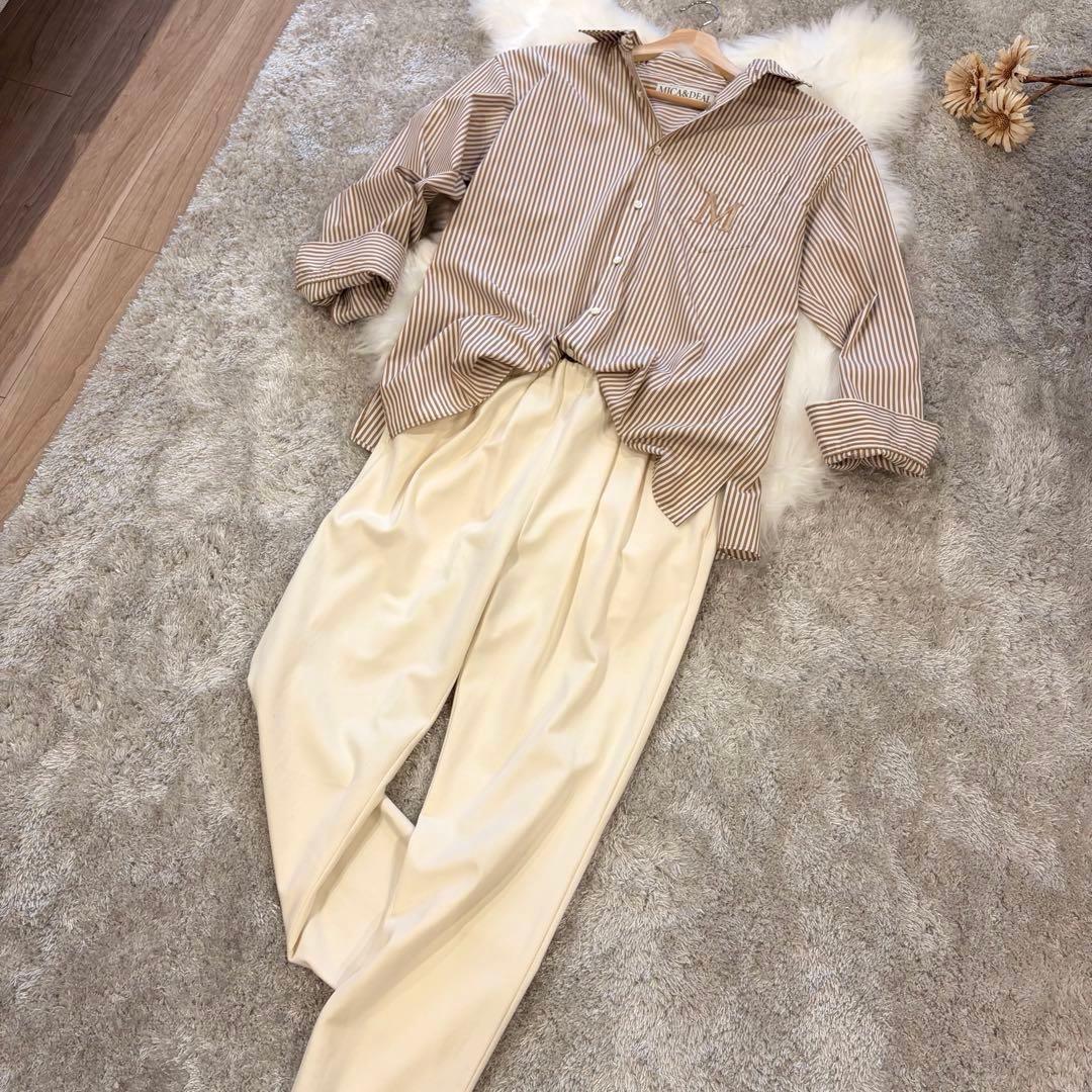 美品】MICA&DEAL(マイカ＆ディール）ストライプ 柄シャツ 長袖 - メルカリ