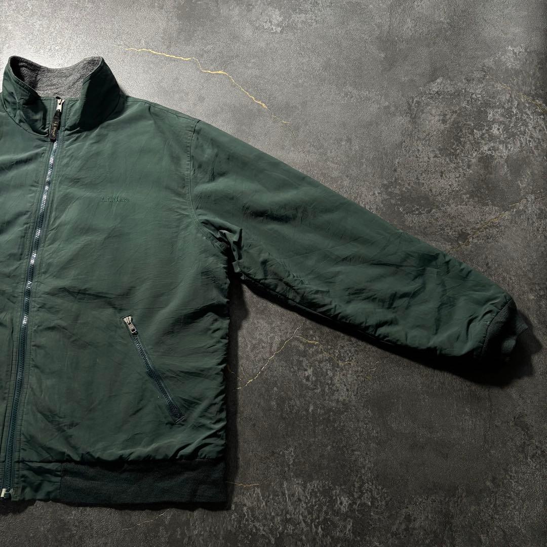 L.L.Bean エルエルビーンウォームアップジャケットグリーンフリース古着XL