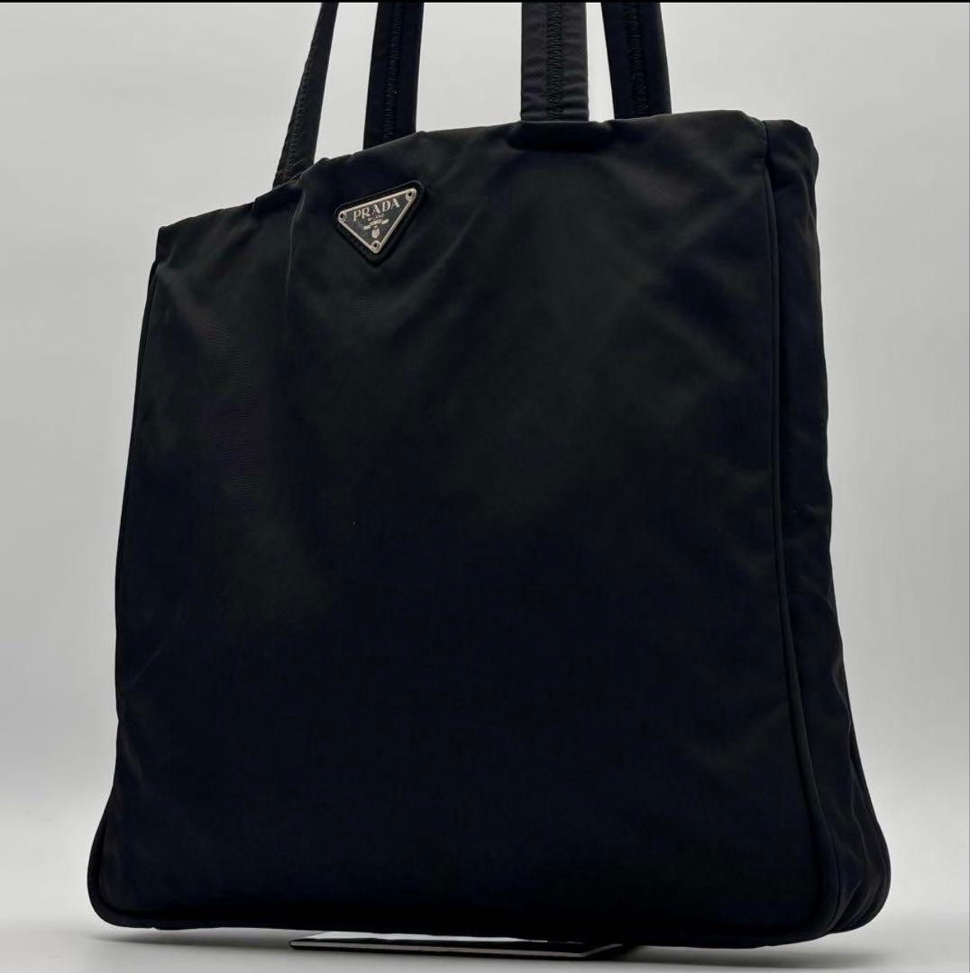 美品✨プラダ　トートバッグ　三角ロゴ　テーストナイロン　ネロ　ブラック　A4 美品】 プラダ トートバッグ 2way ワンショルダー 三角ロゴ テスート