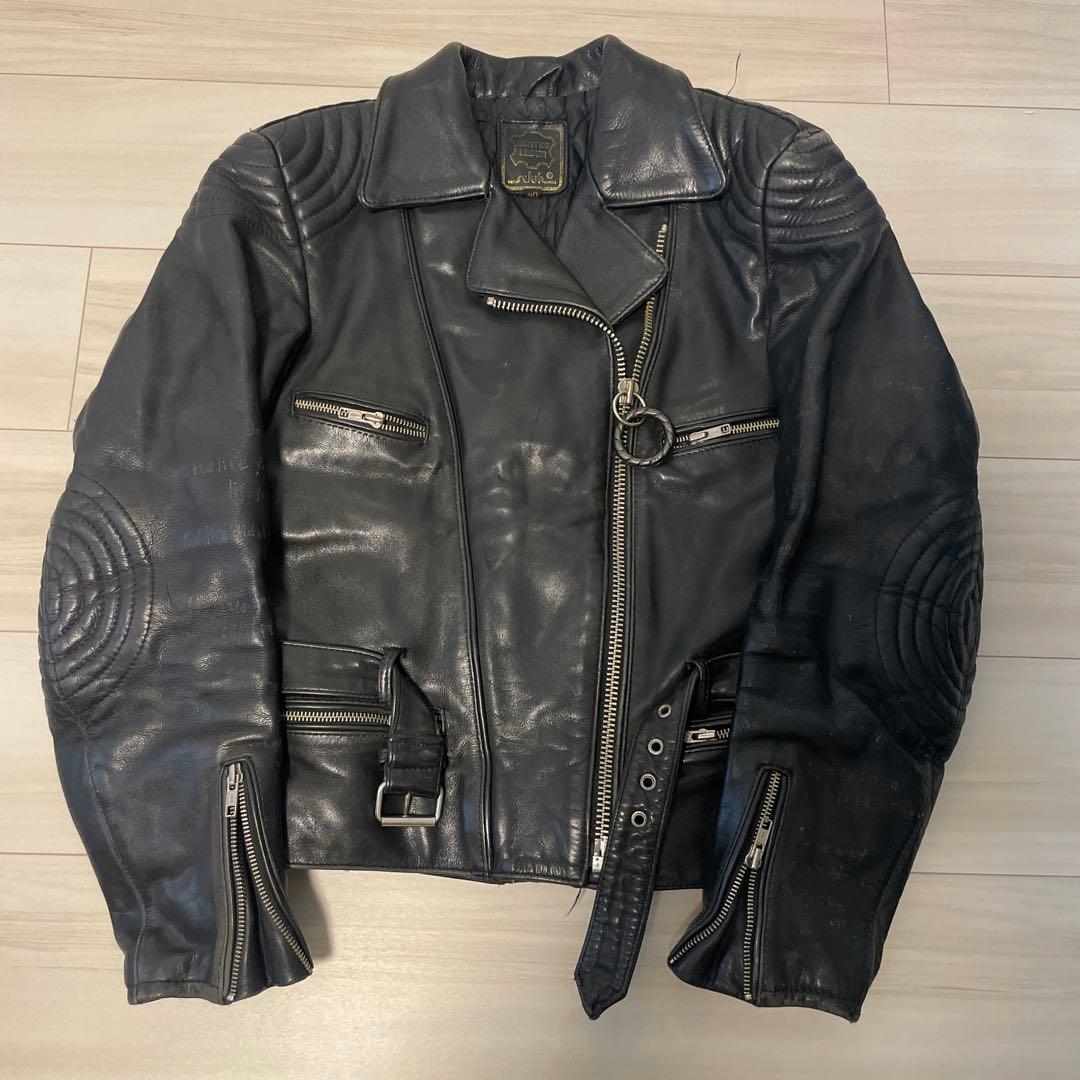 70〜80年代ライダースジャケット ユーロ製 本革ECHTES LEDER - メルカリ
