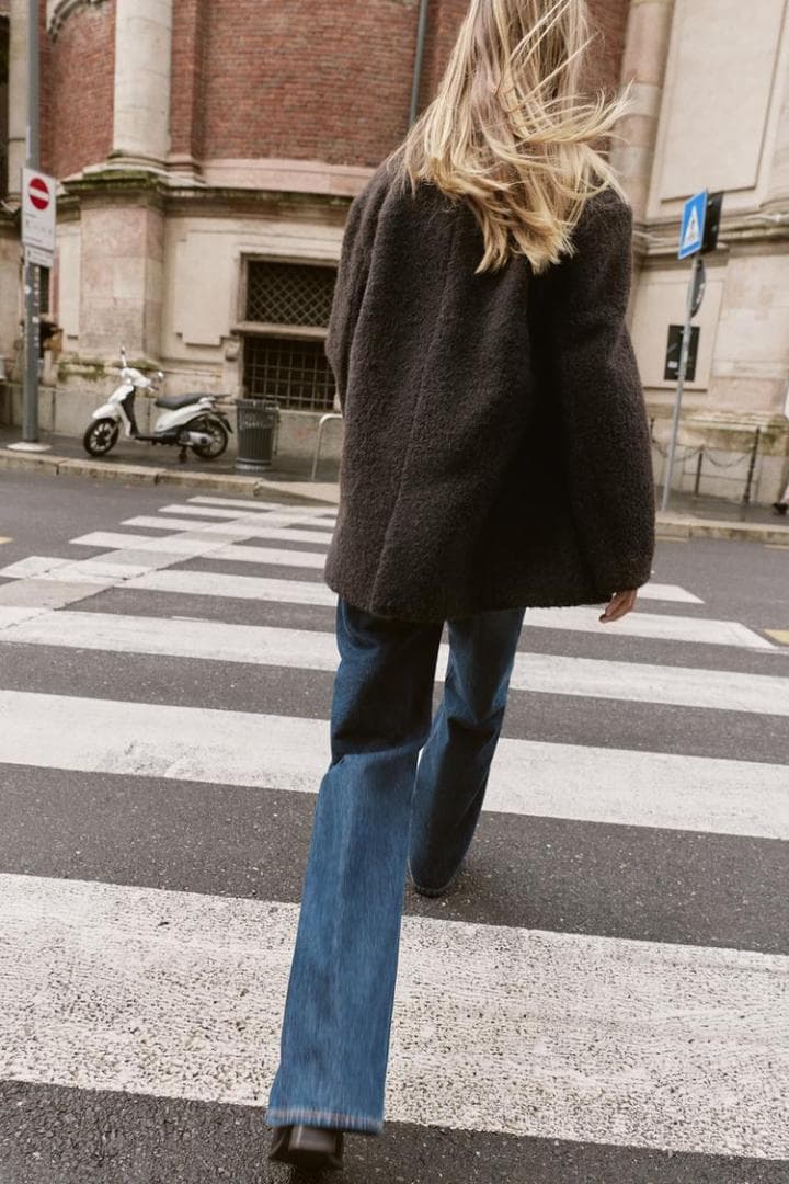 ZARA ザラ ブークレダブルブレストミディ丈コート M - メルカリ