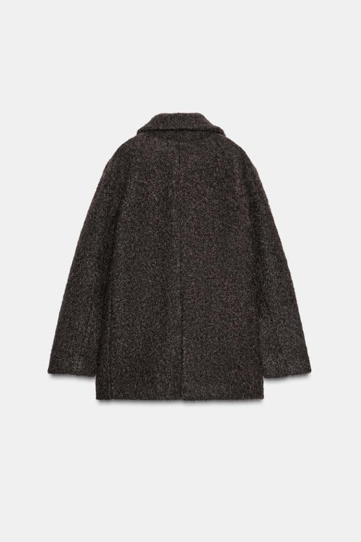 ZARA ザラ ブークレダブルブレストミディ丈コート M - メルカリ