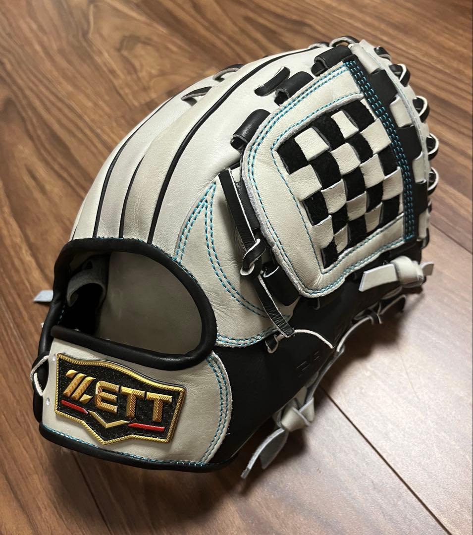 ZETT Pride & Spirit プロステイタス 黒/グレー 軟式グラブ プロステイタス 外野手用 サイズ:8 | 【ZETT】ゼットベース