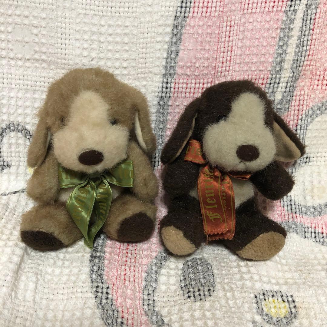 昭和レトロ ヴィンテージ サンアロー フルーリスト 犬 ぬいぐるみ 2こ