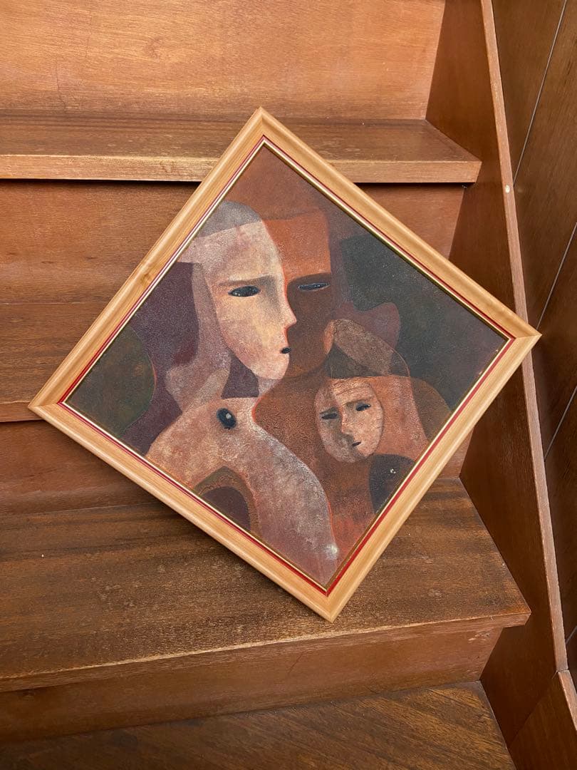 日本画「埴輪」岩絵具　谷本昌彦