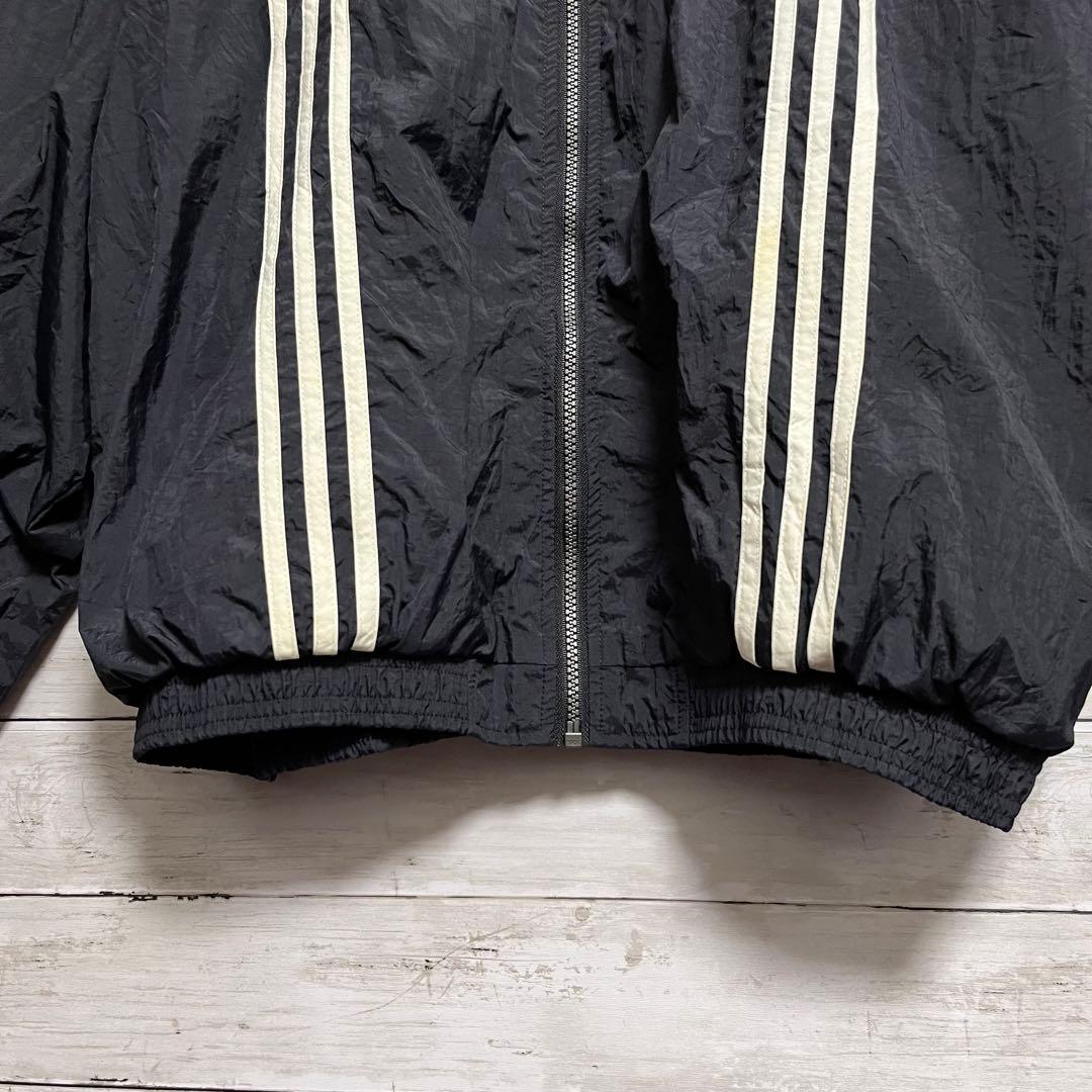 205古着90年代adidasアディダスナイロンジャケット刺繍ロゴ短丈好
