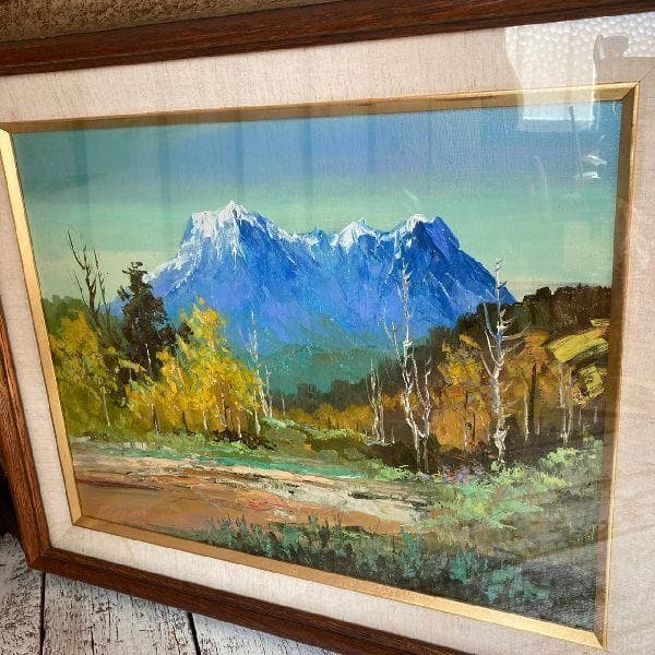 太田孝 画伯 作*御岳*肉筆 油彩画 F6号 直筆サイン入り*額装*美術*芸術