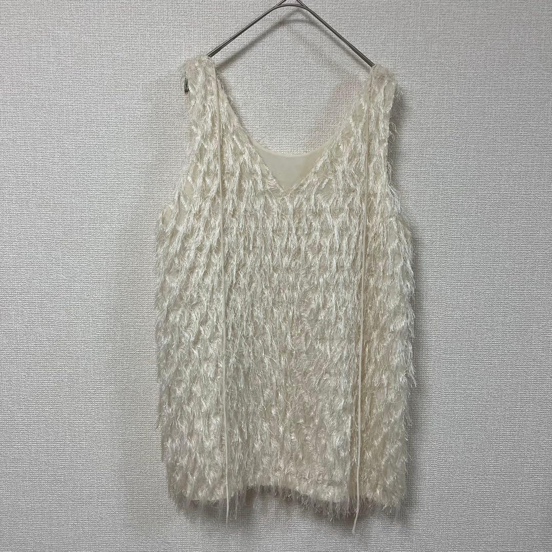 クラネ CLANE W FACE CROSS FRINGE TOPS サイズ1 - メルカリ
