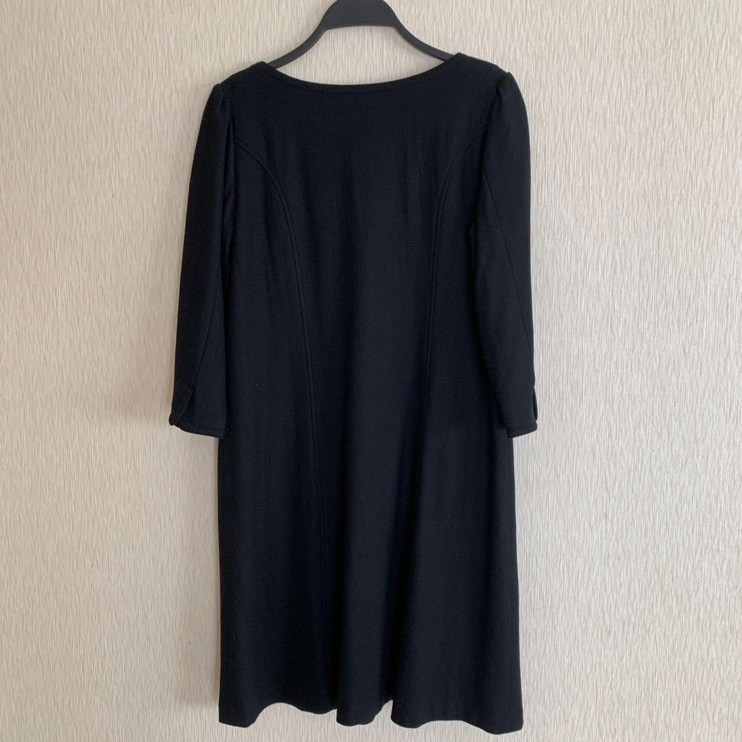 ローズティアラ 黒の七分袖ひざ丈ワンピース Rose Tiara - メルカリ