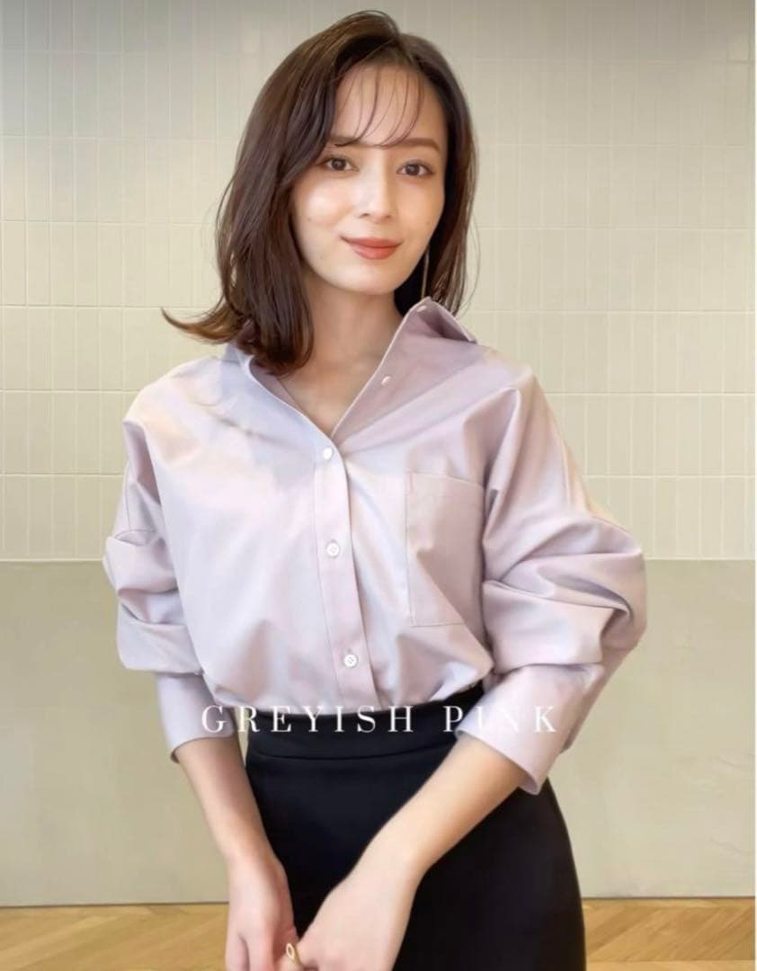 anuans スタンダードシャツ グレイッシュピンク - メルカリ